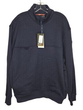 5.11 Tactical 1/4 Zip Job Shirt Navy Sweatshirt NWT Size L
